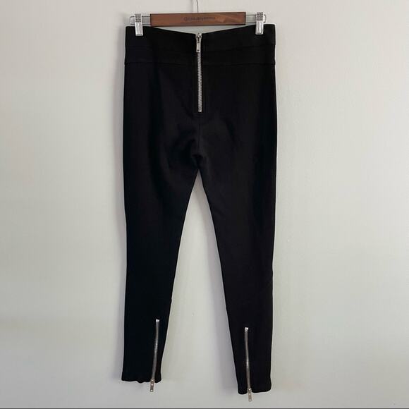 Givenchy Paris | Womens Black Slim Skinny Pant Ankle & Butt Zippers Luxury Small - Picture 1 of 10